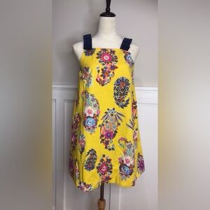 Anthropologie MAEVE Sunniva Yellow Floral Paisley Dress Size SP Small Petite EUC